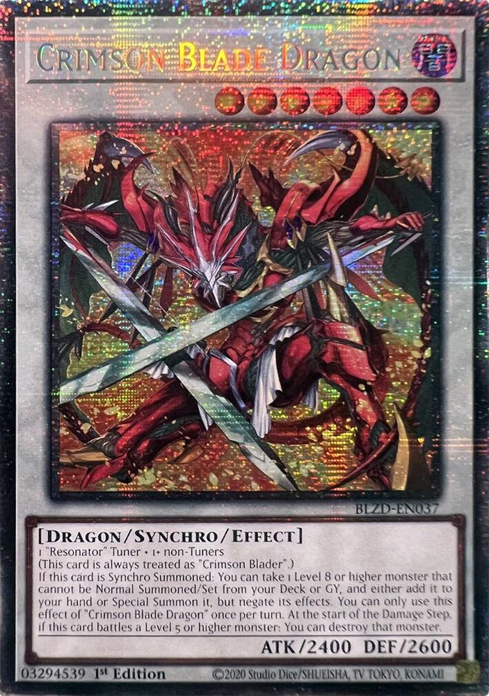 Crimson Blade Dragon (Starlight Rare) [BLZD-EN037] Starlight Rare