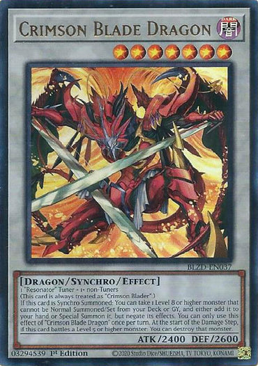 Crimson Blade Dragon [BLZD-EN037] Ultra Rare