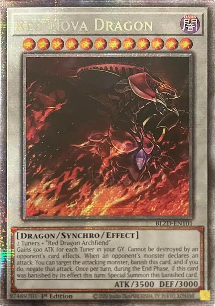 Red Nova Dragon (Starlight Rare) [BLZD-EN101] Starlight Rare