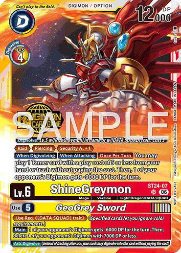 ShineGreymon // GeoGrey Sword [ST24-07] (Welcome Tamers Pack Vol.2) [Starter Deck: Data Squad]
