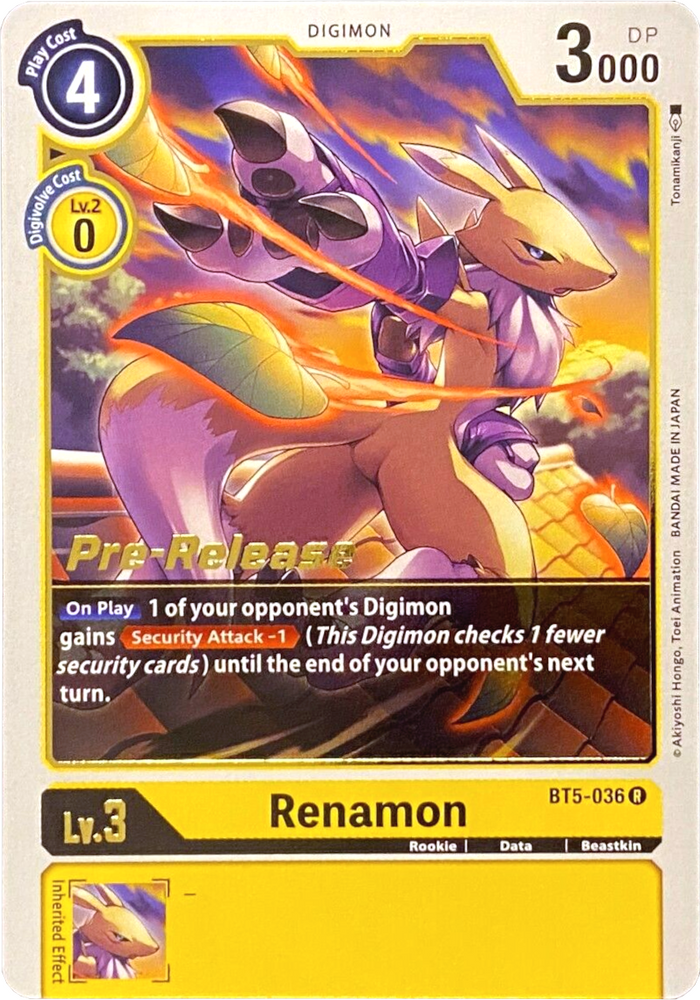 Renamon [BT5-036] [Promociones de prelanzamiento de Battle of Omni] 
