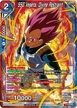 SSG Vegeta, Divine Restraint (Unison Warrior Series Boost Tournament Pack Vol. 7) (P-376) [Tarjetas de promoción de torneos] 