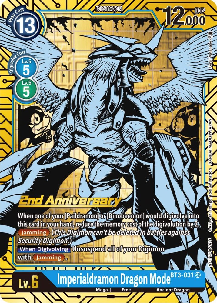 Modo Dragón Imperialdramon [BT3-031] (Juego de cartas del segundo aniversario) [Lanzamiento de promociones especiales de refuerzo] 