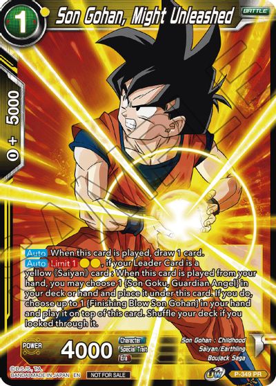 Son Gohan, Might Unleashed (P-349) [Tarjetas de promoción de torneos] 