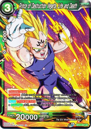 Príncipe de la Destrucción Vegeta, Vida y Muerte (BT11-067) [Vermilion Bloodline 2da Edición] 