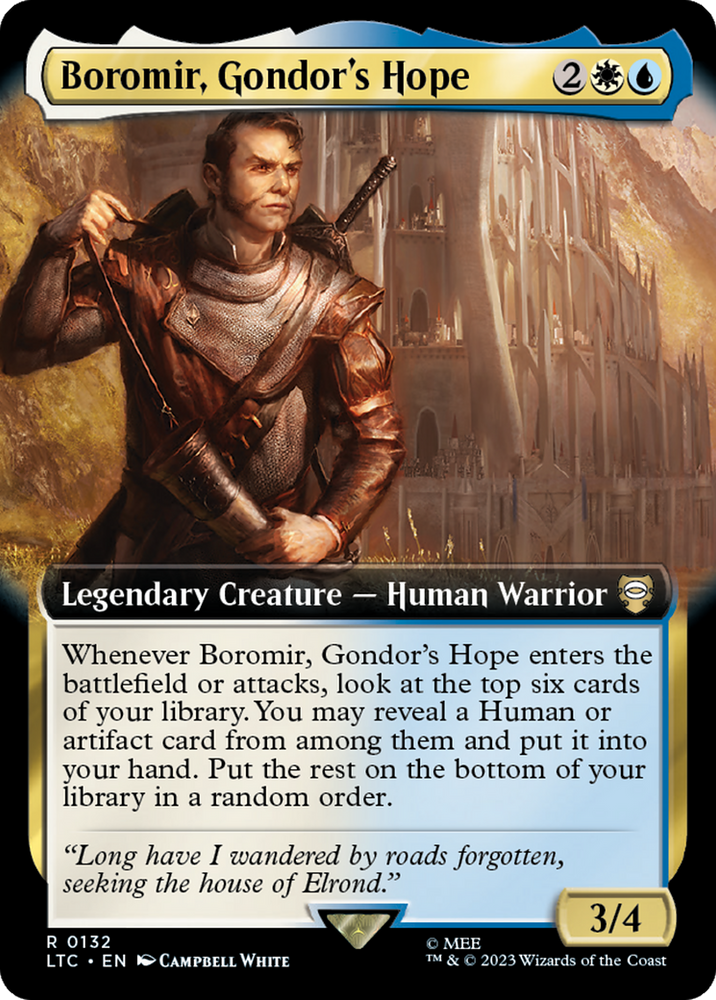 Boromir, la esperanza de Gondor (arte extendido) [El Señor de los Anillos: Tales of Middle-Earth Commander] 