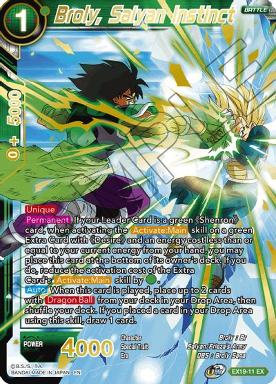 Broly, Saiyan Instinct (EX19-11) [Set especial de aniversario 2021] 