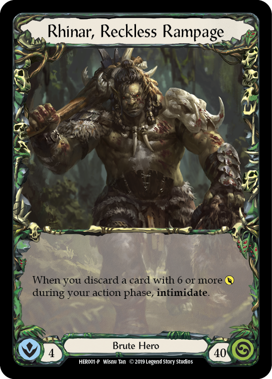 Rhinar, Reckless Rampage [HER001-P] (Promoción) Primera edición Cold Foil 