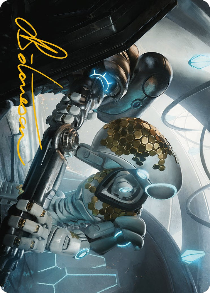 Tarjeta de arte Myr Kinsmith (firma estampada en oro) [Phyrexia: All Will Be One Art Series] 