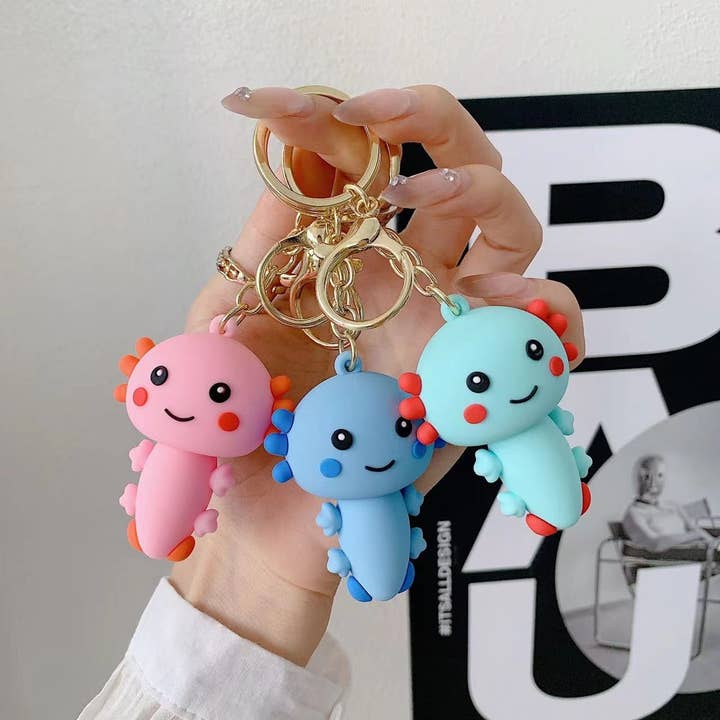 Axolotl Figurine Key Charms