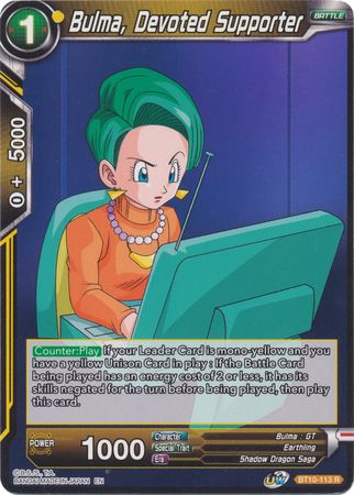 Bulma, partidaria devota (BT10-113) [Rise of the Unison Warrior 2.a edición] 