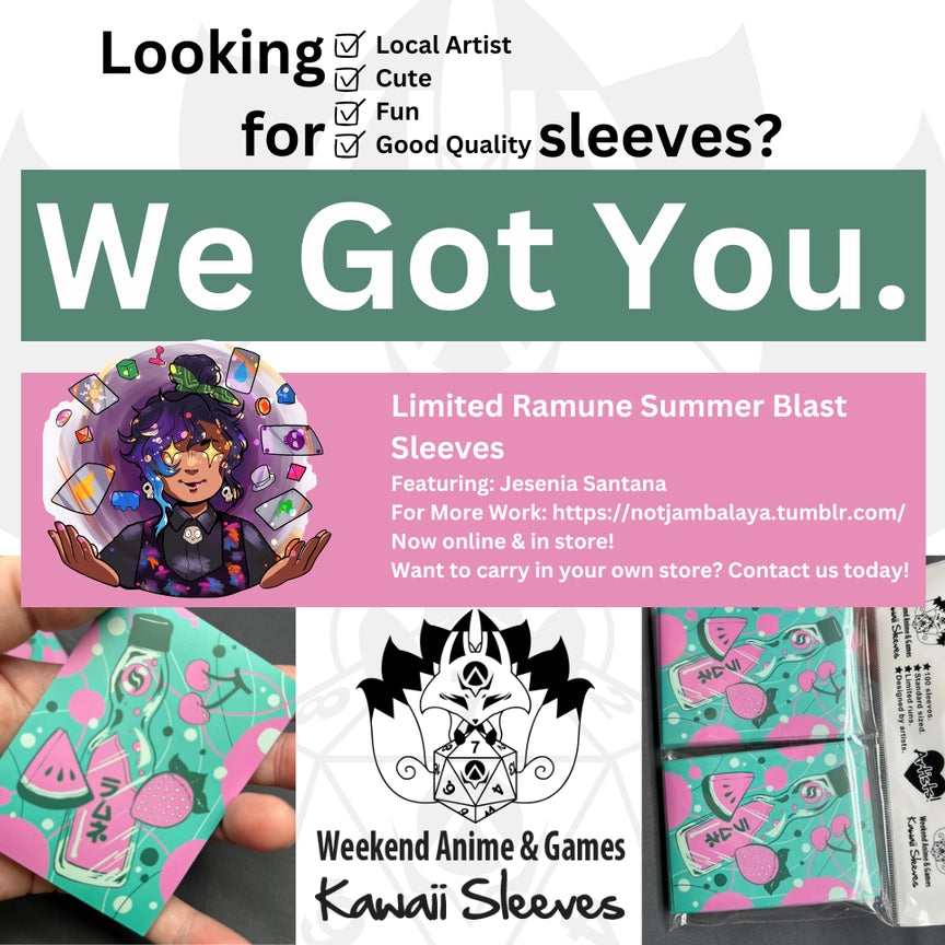 Kawaii Custom Gaming Card Sleeves: Fruit & Ramune