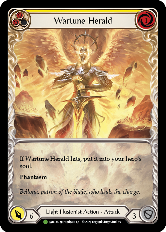 Wartune Herald (arte extendido amarillo) [FAB036] (Promoción) Lámina arcoíris 