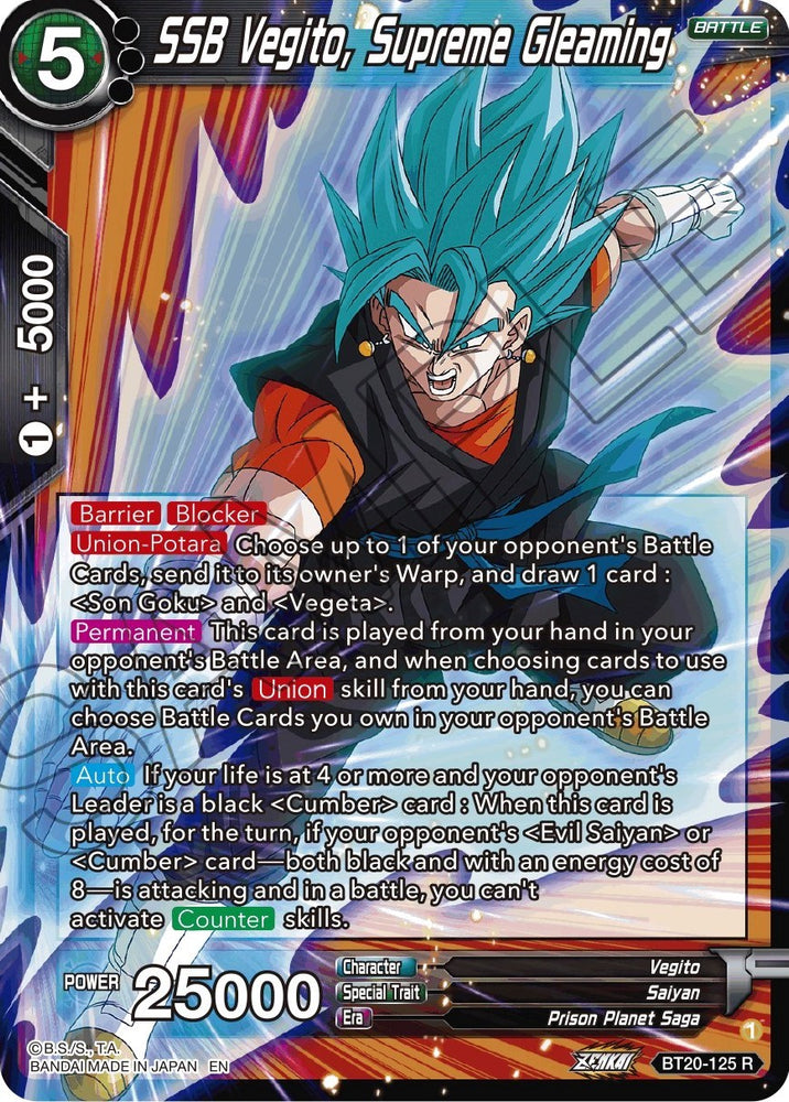 SSB Vegito, Supreme Gleaming (BT20-125) [Poder absorbido] 