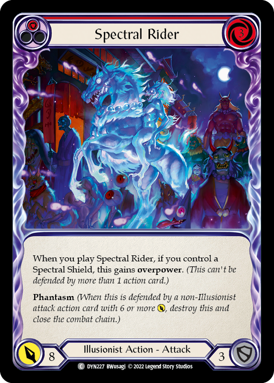 Jinete espectral (rojo) [DYN227] (Dinastía) Lámina arcoíris 