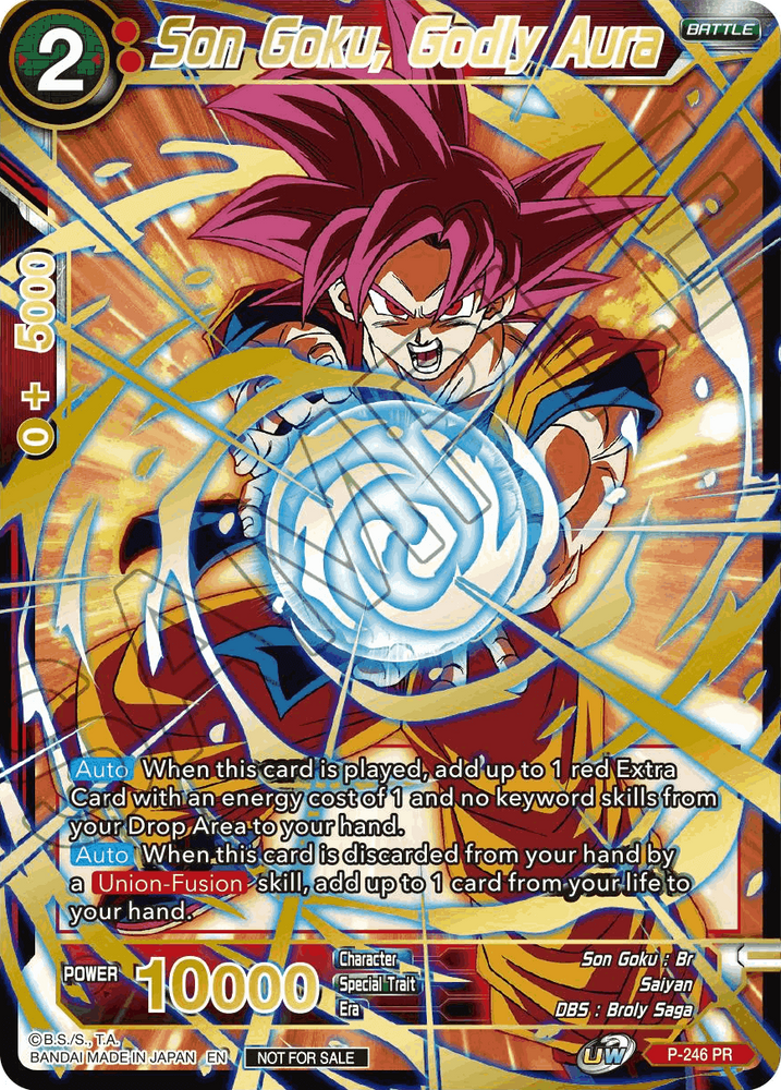 Son Goku, Godly Aura (Conjunto de cartas de arte alternativo 2023 Vol. 1) (P-246) [Tarjetas de promoción de torneos] 