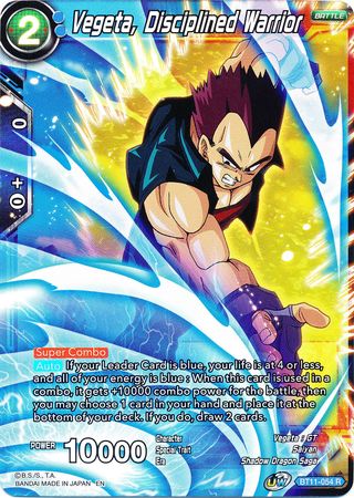 Vegeta, guerrero disciplinado (BT11-054) [Vermilion Bloodline 2da edición] 