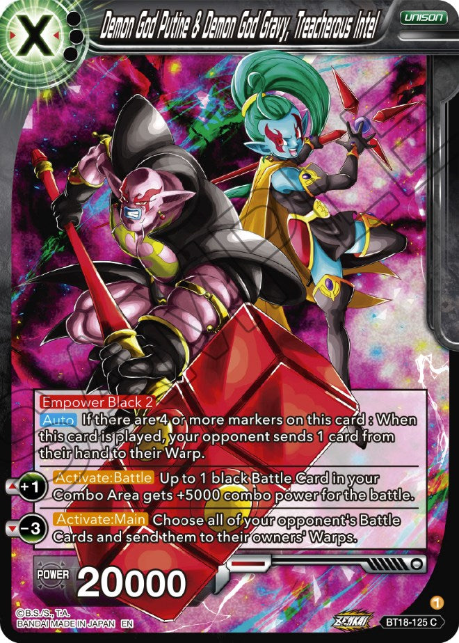 Demon God Putine y Demon God Gravy, Intel traicionera (BT18-125) [Dawn of the Z-Legends] 