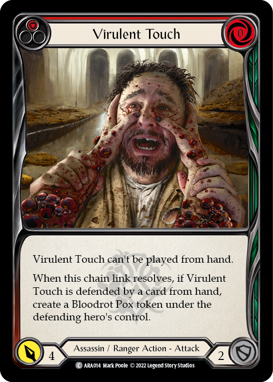 Toque virulento (rojo) [ARA014] (Cubierta Outsiders Arakni Blitz) 