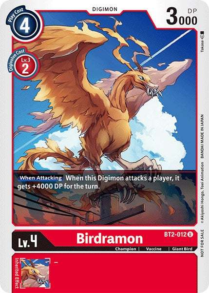 Birdramon [BT2-012] (Paquete de torneo oficial Vol.3) [Lanzamiento de promociones especiales de refuerzo] 