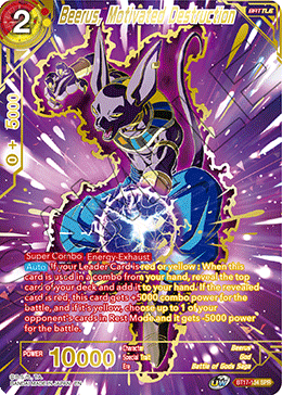 Beerus, Destrucción Motivada (SPR) (BT17-134) [Ultimate Squad] 