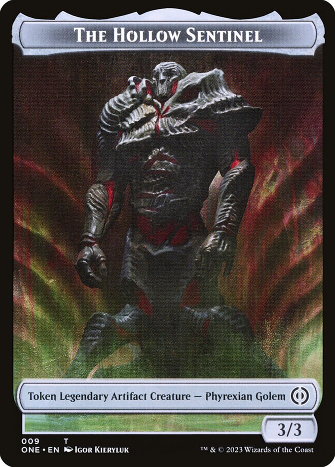 Duende pirexiano // La ficha de doble cara del centinela hueco [Phyrexia: todas serán unas fichas] 