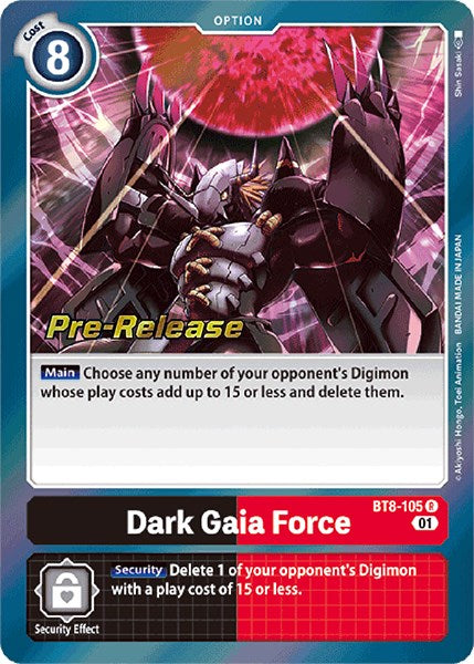 Dark Gaia Force [BT8-105] [Nuevas tarjetas de prelanzamiento de Awakening] 