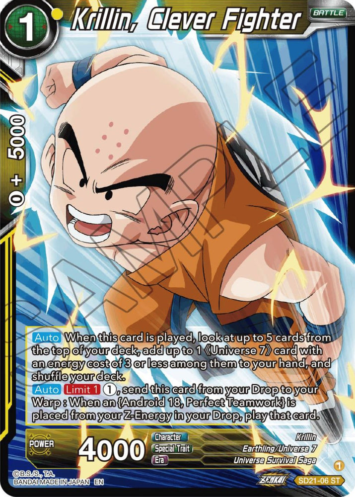 Krillin, Clever Fighter (Exclusivo de Starter Deck) (SD21-06) [Poder absorbido] 