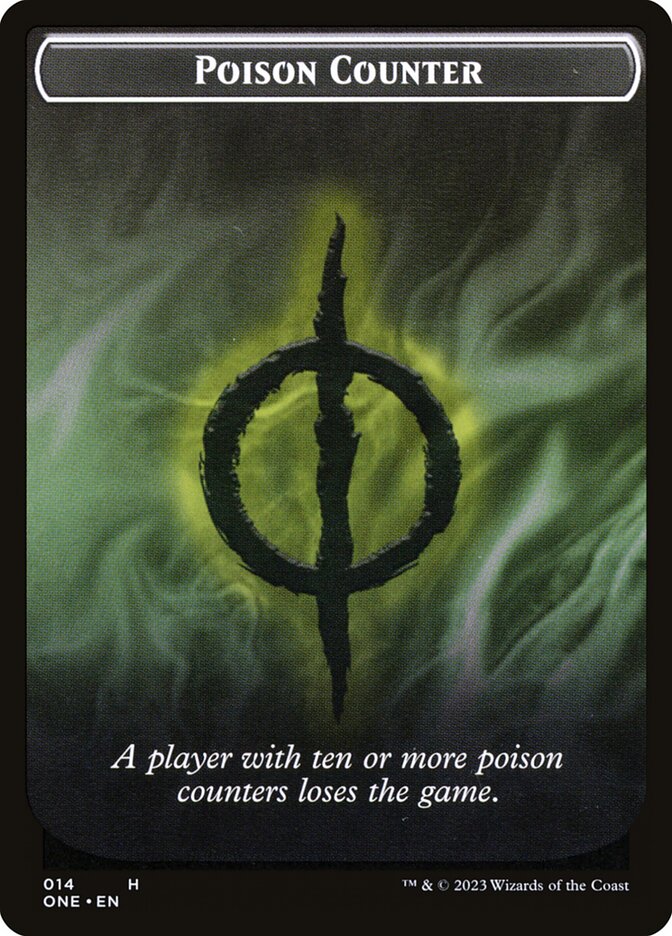 Duende pirexiano // Ficha de doble cara contador de veneno [Phyrexia: todas serán una fichas] 