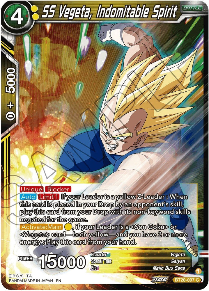 SS Vegeta, Espíritu Indomable (BT20-097) [Poder absorbido] 