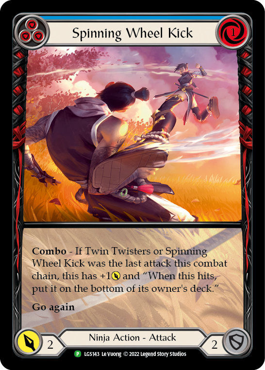 Patada de rueda giratoria (azul) [LGS143] (Promoción) Lámina arcoíris 
