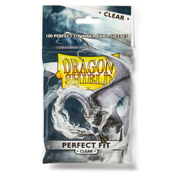 Dragon Shield: Fundas interiores de tamaño estándar de 100 ct - Ajuste perfecto (Transparente 'Sanctus') 