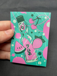 Kawaii Custom Gaming Card Sleeves: Fruit & Ramune