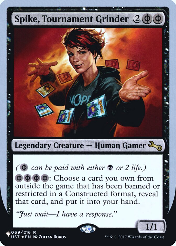 Spike, Tournament Grinder (Edición Unfinity Foil) [La lista] 