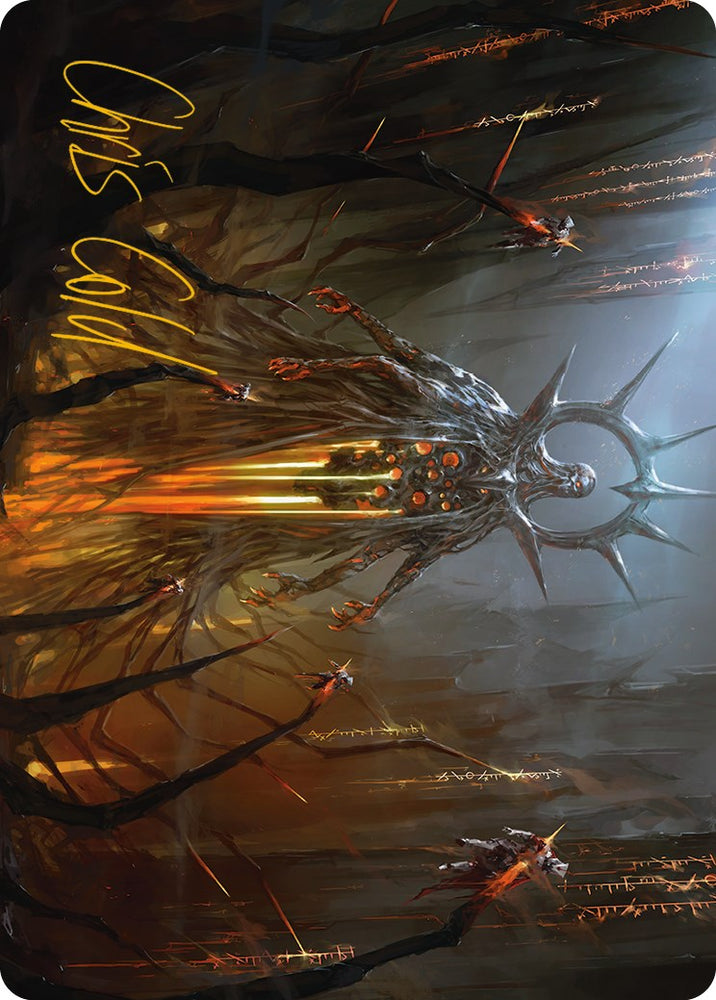 Solphim, Mayhem Dominus Art Card (Firma estampada en oro) [Phyrexia: All Will Be One Art Series] 