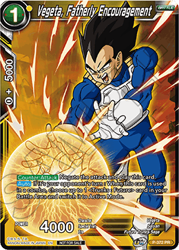 Vegeta, estímulo paternal (Unison Warrior Series Boost Tournament Pack Vol. 7) (P-372) [Tarjetas de promoción de torneos] 