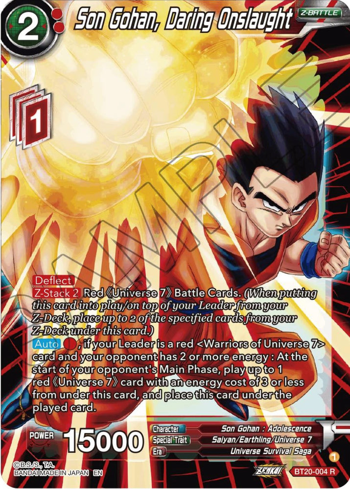 Son Gohan, Daring Onslaught (BT20-004) [Poder absorbido] 