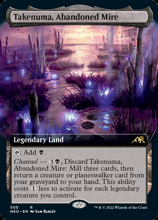 Takenuma, Abandoned Mire (Arte extendido) [Kamigawa: Neon Dynasty] 