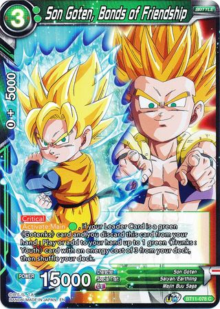 Son Goten, Lazos de amistad (BT11-078) [Vermilion Bloodline 2da edición] 