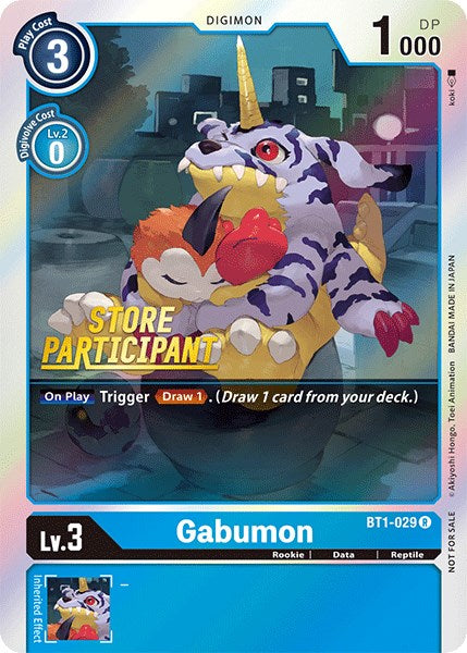 Gabumon [BT1-029] (Participante de la tienda) [Lanzamiento de promociones especiales de refuerzo] 