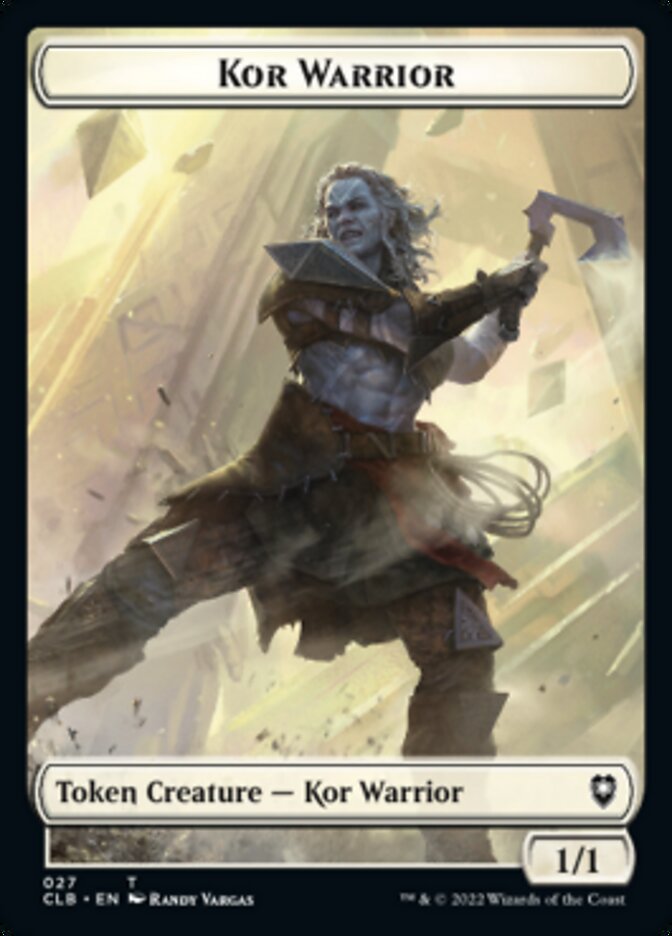 Kor Warrior // Angel Warrior Ficha de doble cara [Commander Legends: Batalla por las fichas de Baldur's Gate] 