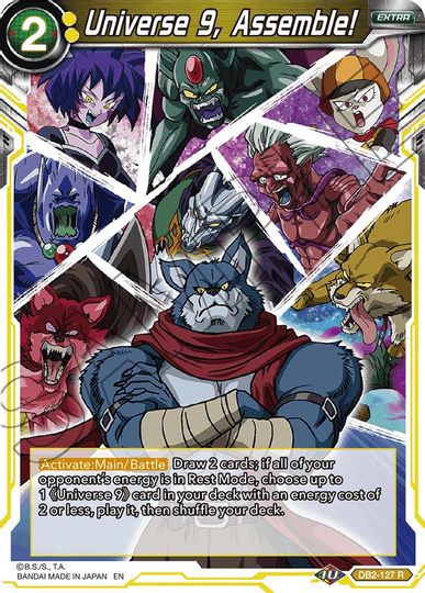 Universo 9, ¡reúnanse! (Reimpresión) (DB2-127) [Ampliador de evolución de batalla] 