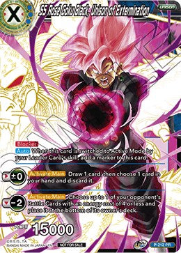 SS Rose Goku Black, Unison of Extermination (estampado en oro) (P-212) [Tarjetas de promoción] 