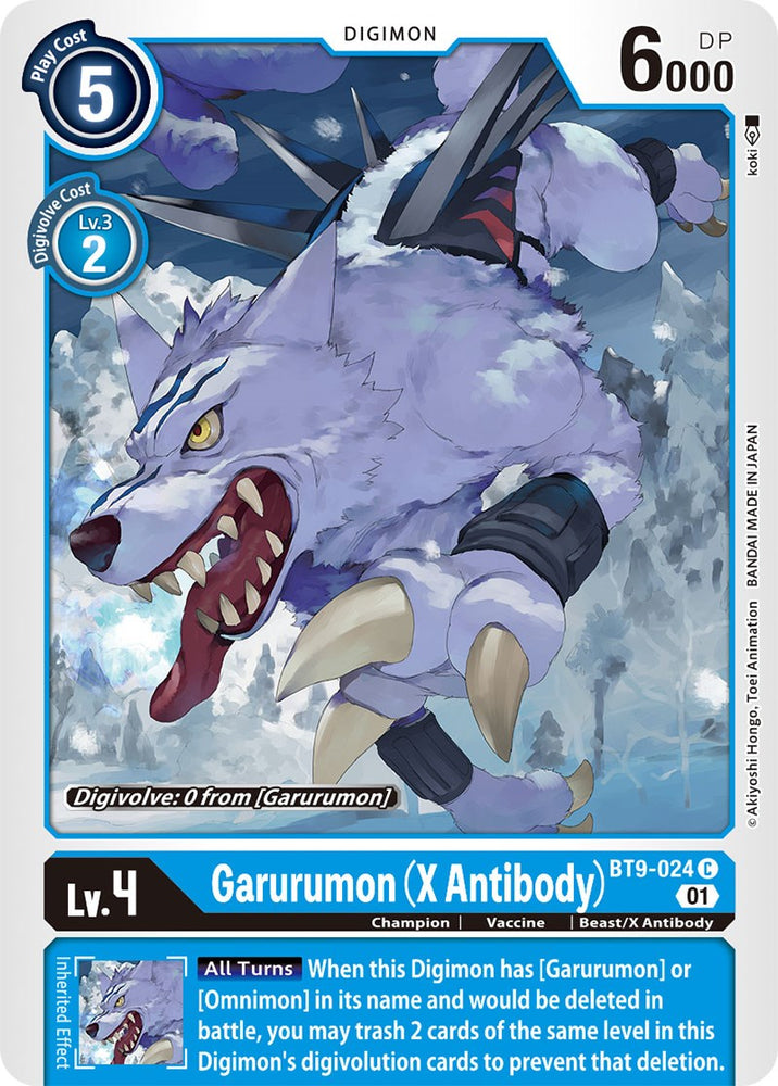 Garurumon (Anticuerpo X) [BT9-024] [Registro X] 