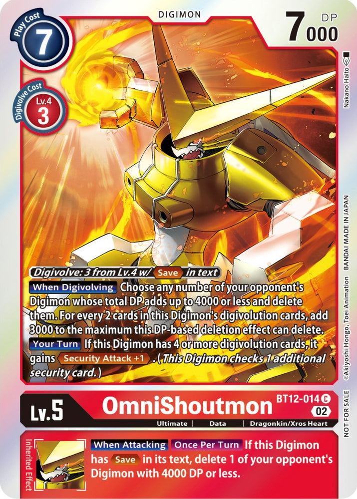 OmniShoutmon [BT12-014] (Box Topper) [A través del tiempo] 