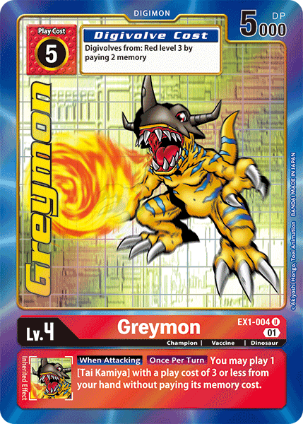 Greymon [EX1-004] (Arte alternativo) [Colección clásica] 