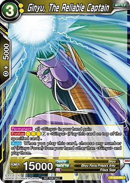 Ginyu, el capitán confiable (P-019) [Tarjetas de promoción] 