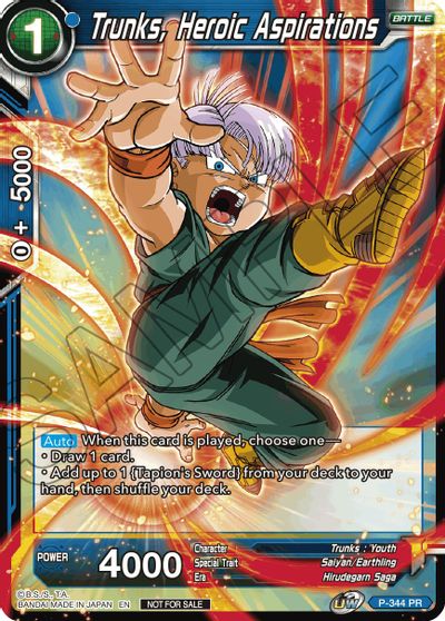 Trunks, Aspiraciones heroicas (P-344) [Tarjetas de promoción de torneos] 