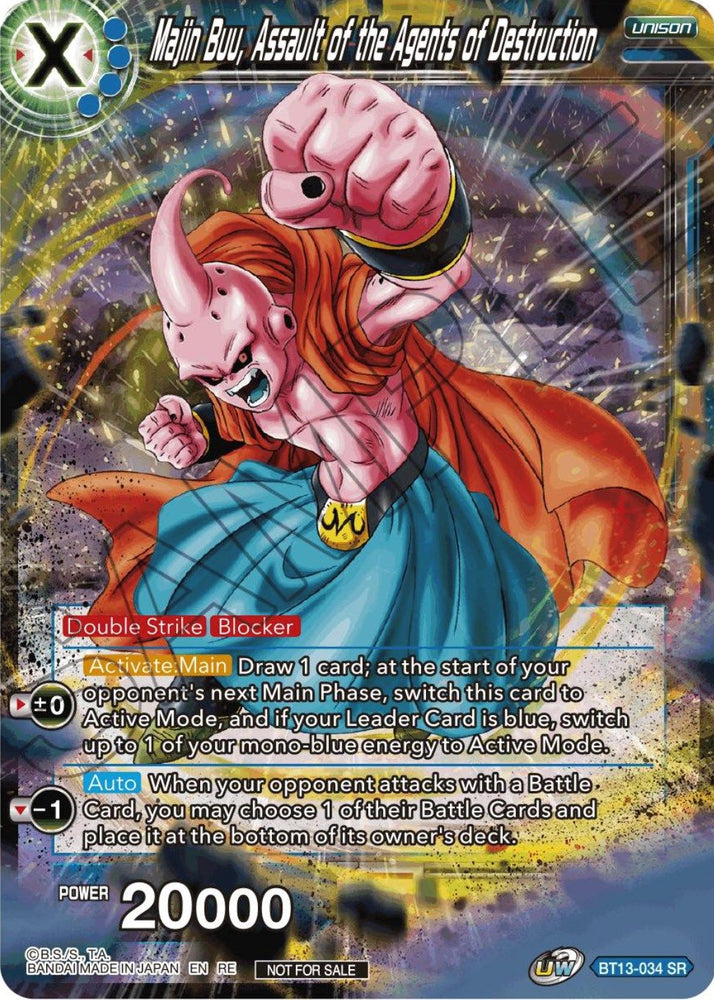 Majin Buu, Asalto de los Agentes de la Destrucción (Paquete de selección de campeonato 2023 Vol.1) (BT13-034) [Tarjetas de promoción de torneo] 