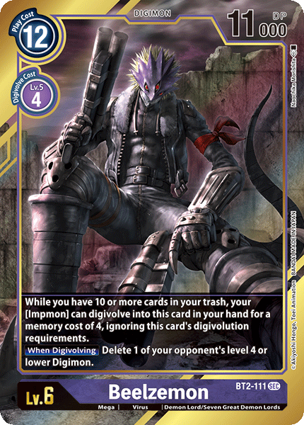 Beelzemon [BT2-111] (Arte alternativo) [Lanzamiento de refuerzo especial Ver.1.0] 